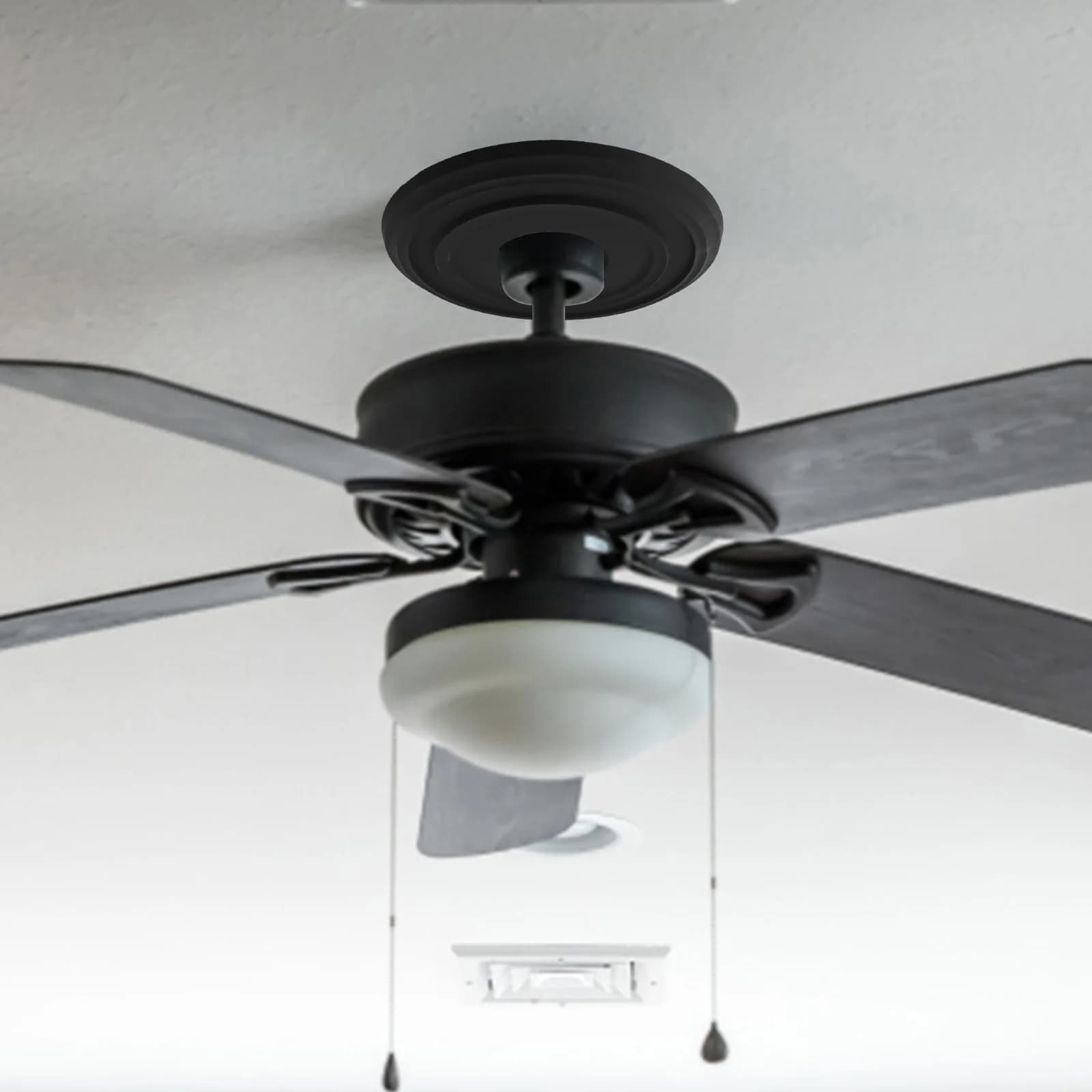 Medaglione rotondo da 12 pollici PU Ventilatore da soffitto decorativo Lampade Coperture Piastra Decorazione del soffitto Strumenti di costruzione per la casa
