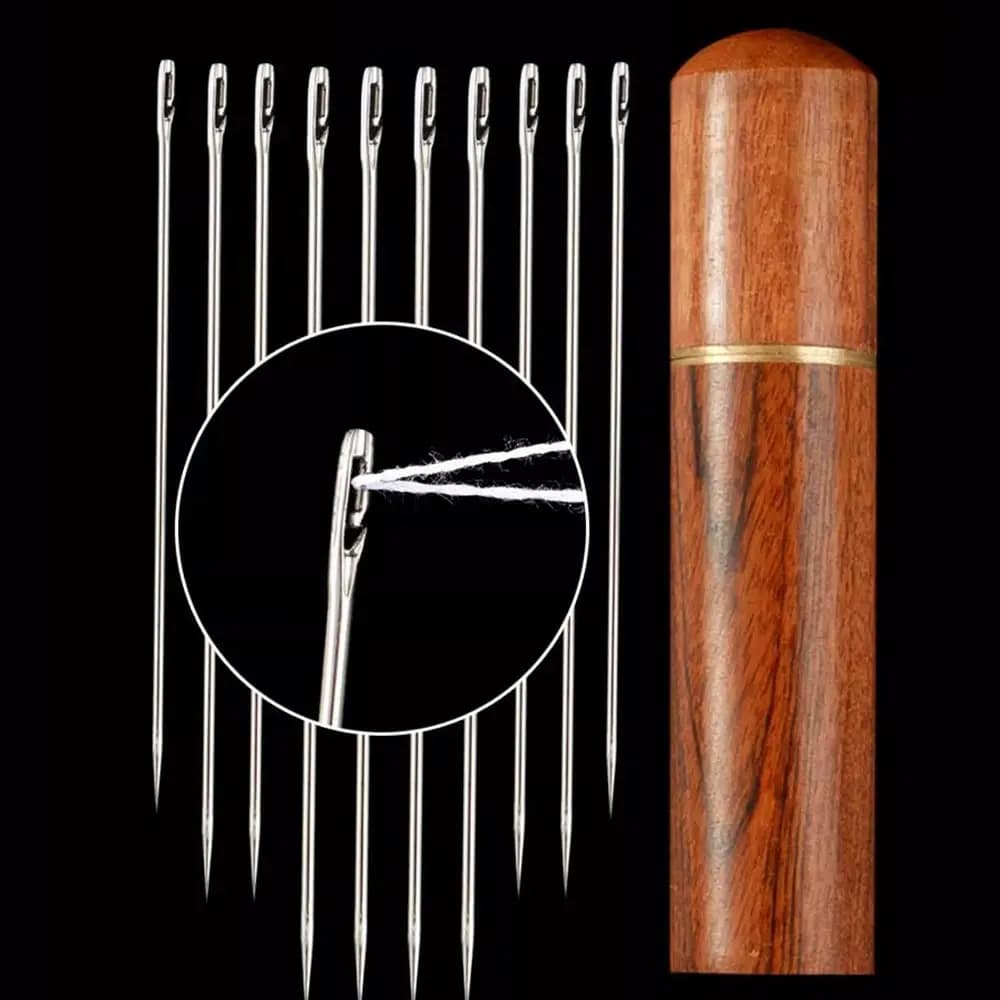 Self-Threading Needle Blind Sewing Needle Stainless Steel Easy Threading Side-Threading Needle Side-Opening Eye