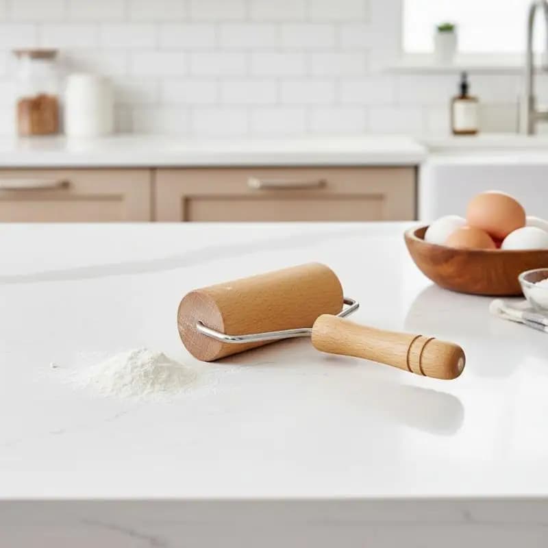 Utensili da Cucina in Legno per Pasticceria, Mattarello per Impastare, Rullo per Torte e Pizza