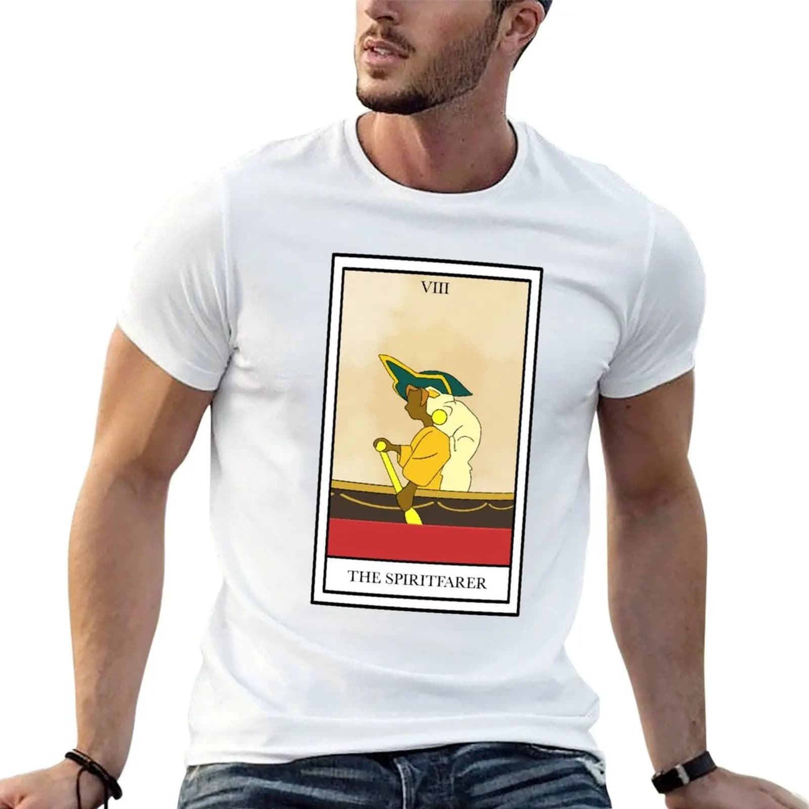 T-shirt Stella Tarot Card Spiritfarer, t-shirt da uomo, confezione di t-shirt bianche da uomo, t-shirt in cotone, t-shirt firmate