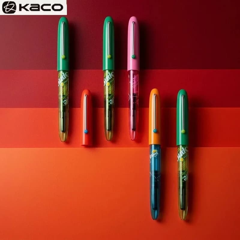 KACO Fountain Pen EF Nib Replaceable Ink Cartridges Coca-Cola Co-branded Limited Edition Student Calligraphy Writing Stationery