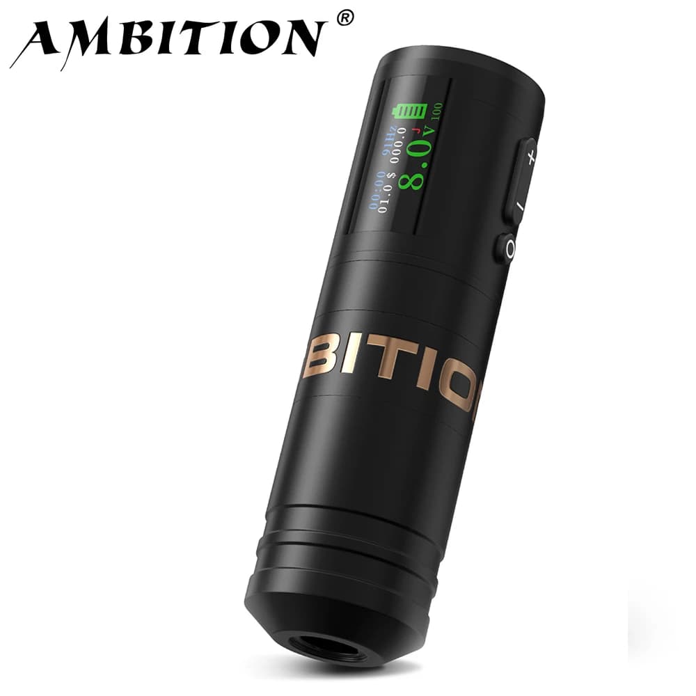 Ambition Ninja Ultra 2024 Penna per macchinetta per tatuaggi wireless Ultima asta dritta 4.0mm Corsa di fatturazione Batteria Coreless Motor Tattoo Art