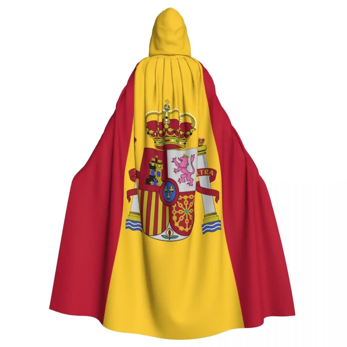 Mantello lungo mantello spagna bandiera mantello con cappuccio cappotto con cappuccio Elf Purim