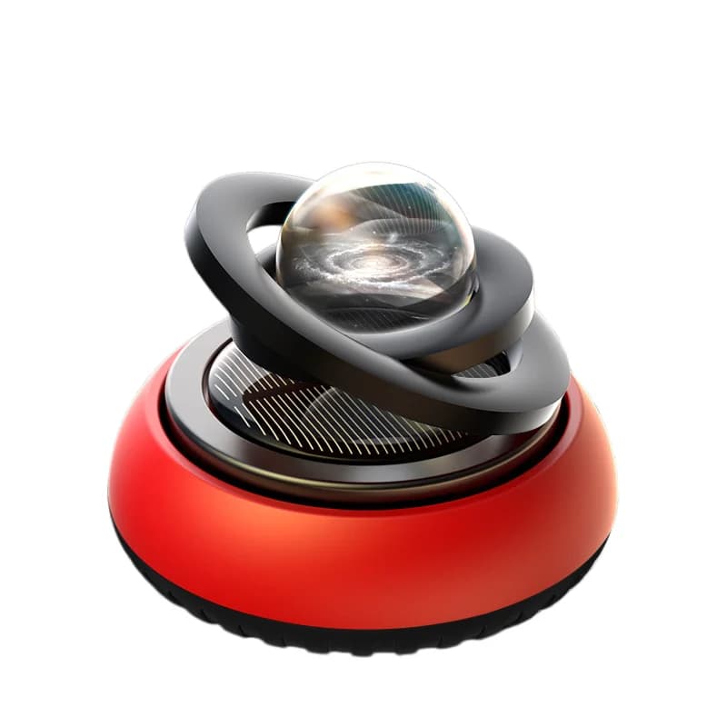 Solar Rotating Crystal Ball Deer Car Air Freshener Essential Oil Diffuser Dashboard Decor Aromatherapy Interior Accessories Gift