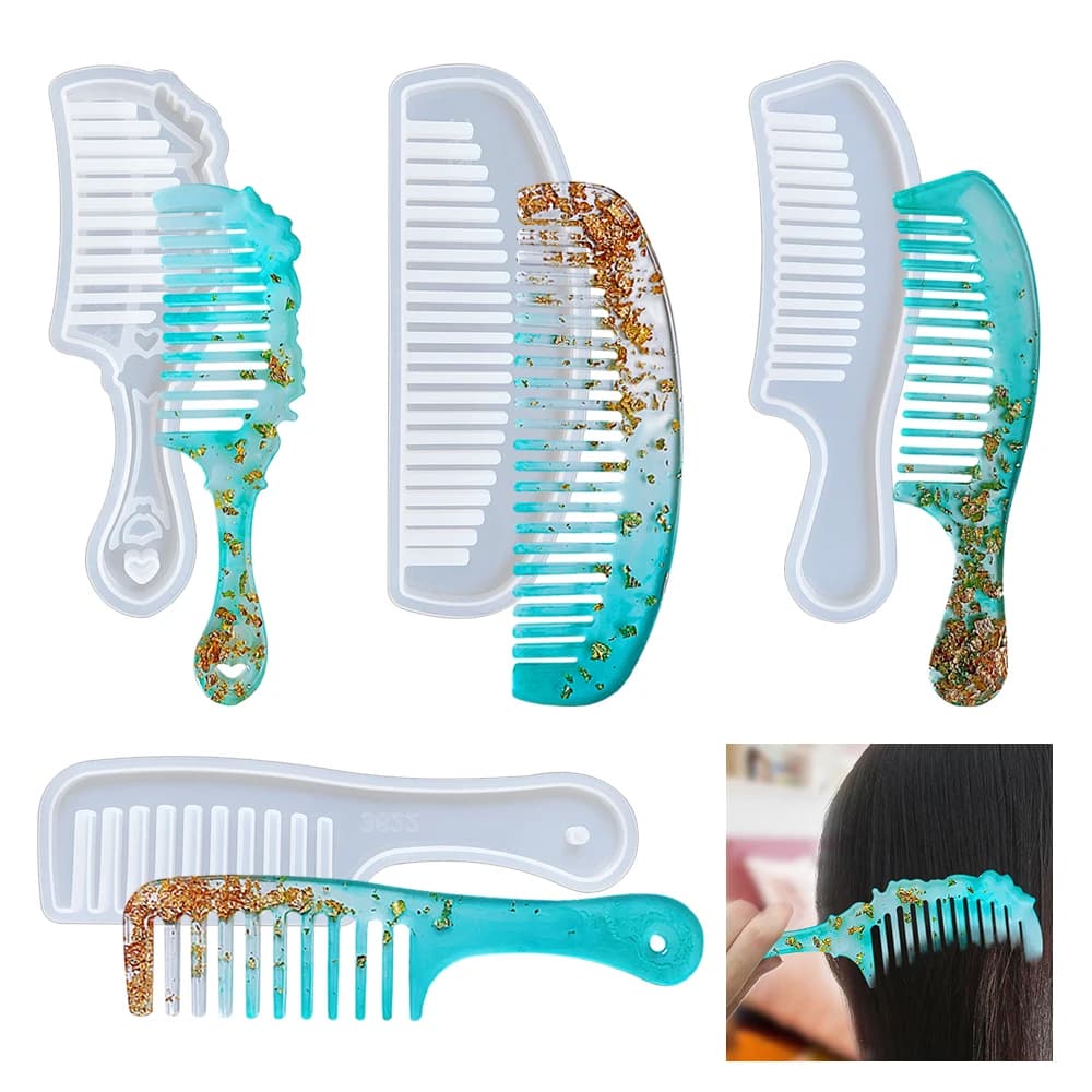 DM730 pettine in Silicone all'ingrosso stampo in resina strumento per lo Styling dei capelli del salone accessori epossidici fabbricazione Joutils Bijoux