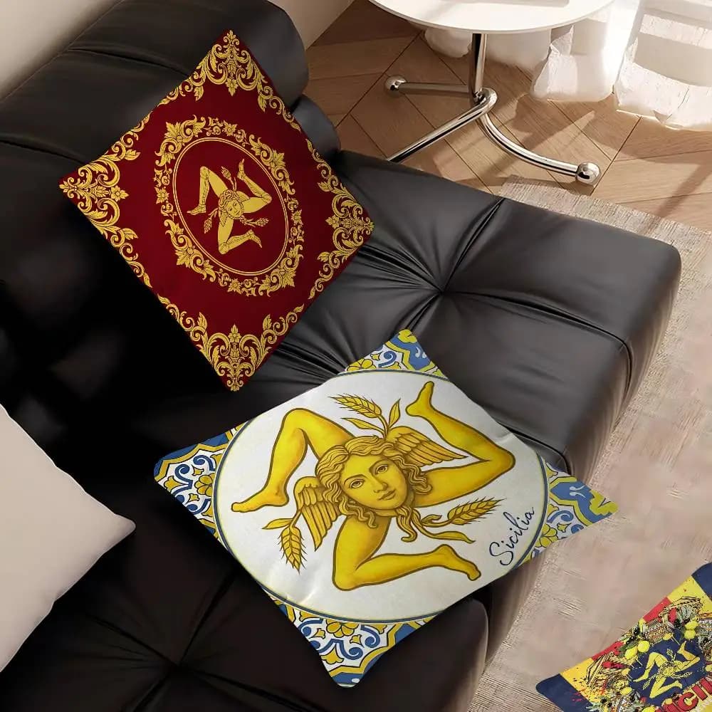 Sicilia Logo Pillowcase Toon Gift Cushion Cover Bedroom Home Sofa Chair Seat Decor Pillow Case
