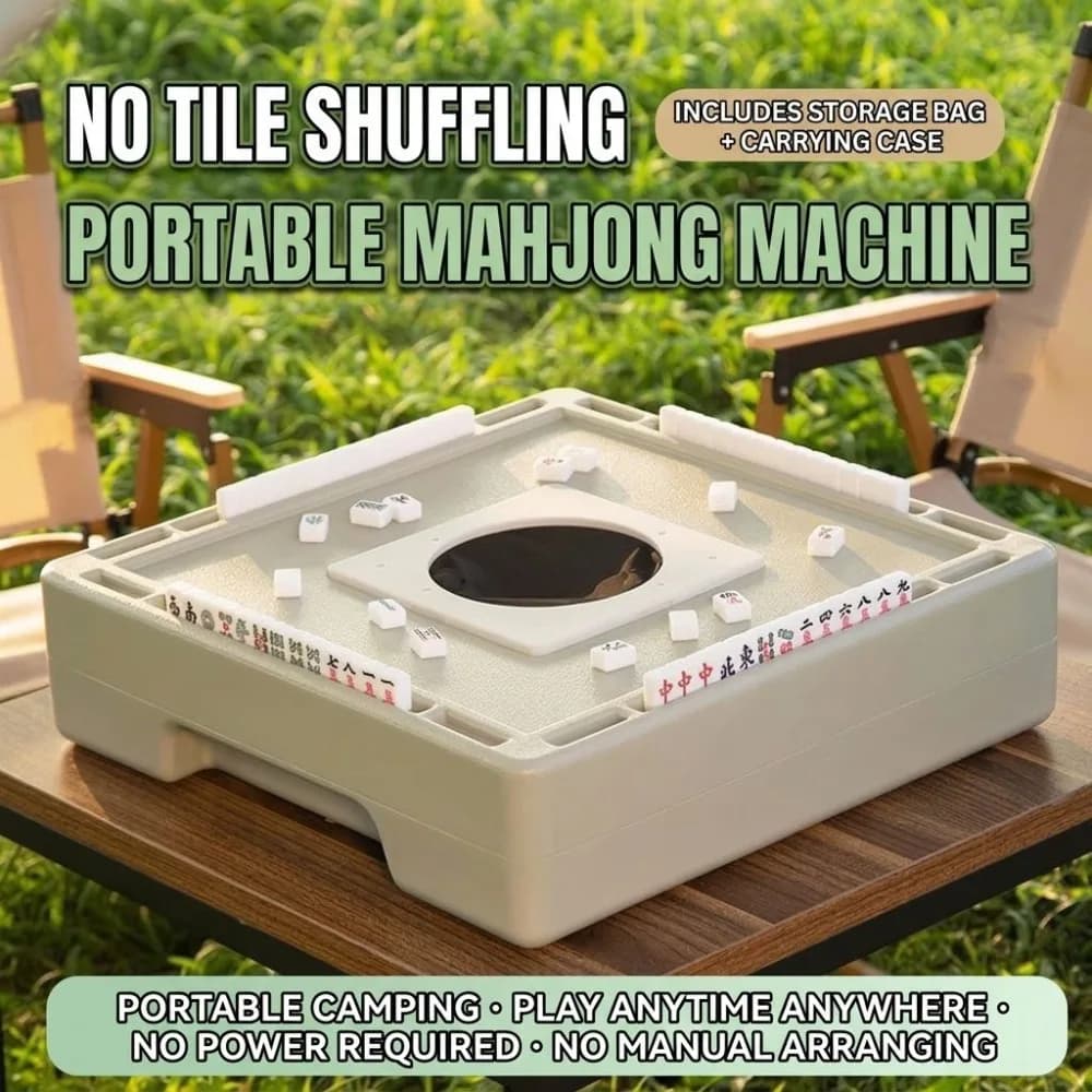 Macchina automatica portatile per Mahjong, silenziosa, mini, per esterni e campeggio