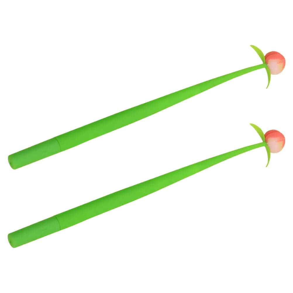 2 penne gel retrattili a forma di pesca, inchiostro nero liscio, impugnatura comoda per studenti, artisti, ufficio, scuola, forniture scolastiche, Natale