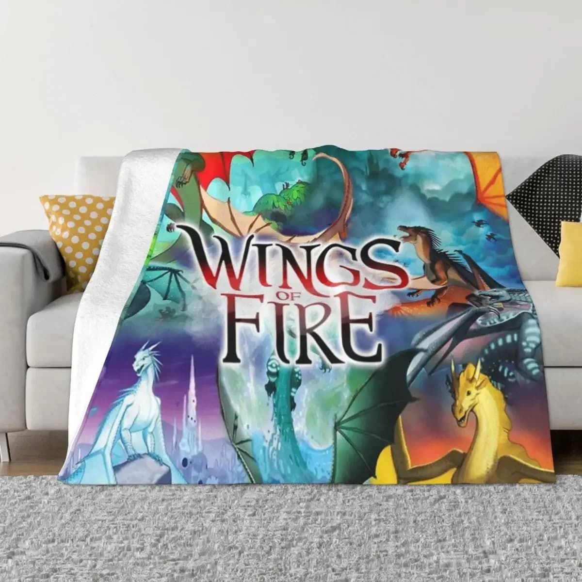 Wing of fire all dragon Throw Blanket Designer Blankets Summer Bedding Blankets Moving Blanket Thermal Blankets For Travel