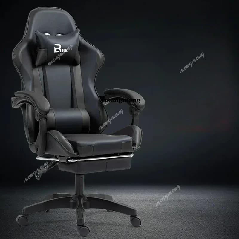 Sedia Ergonomica da Ufficio con Poggiapiedi e Poggiatesta, Comoda Sedia da Scrivania Pieghevole per Gaming