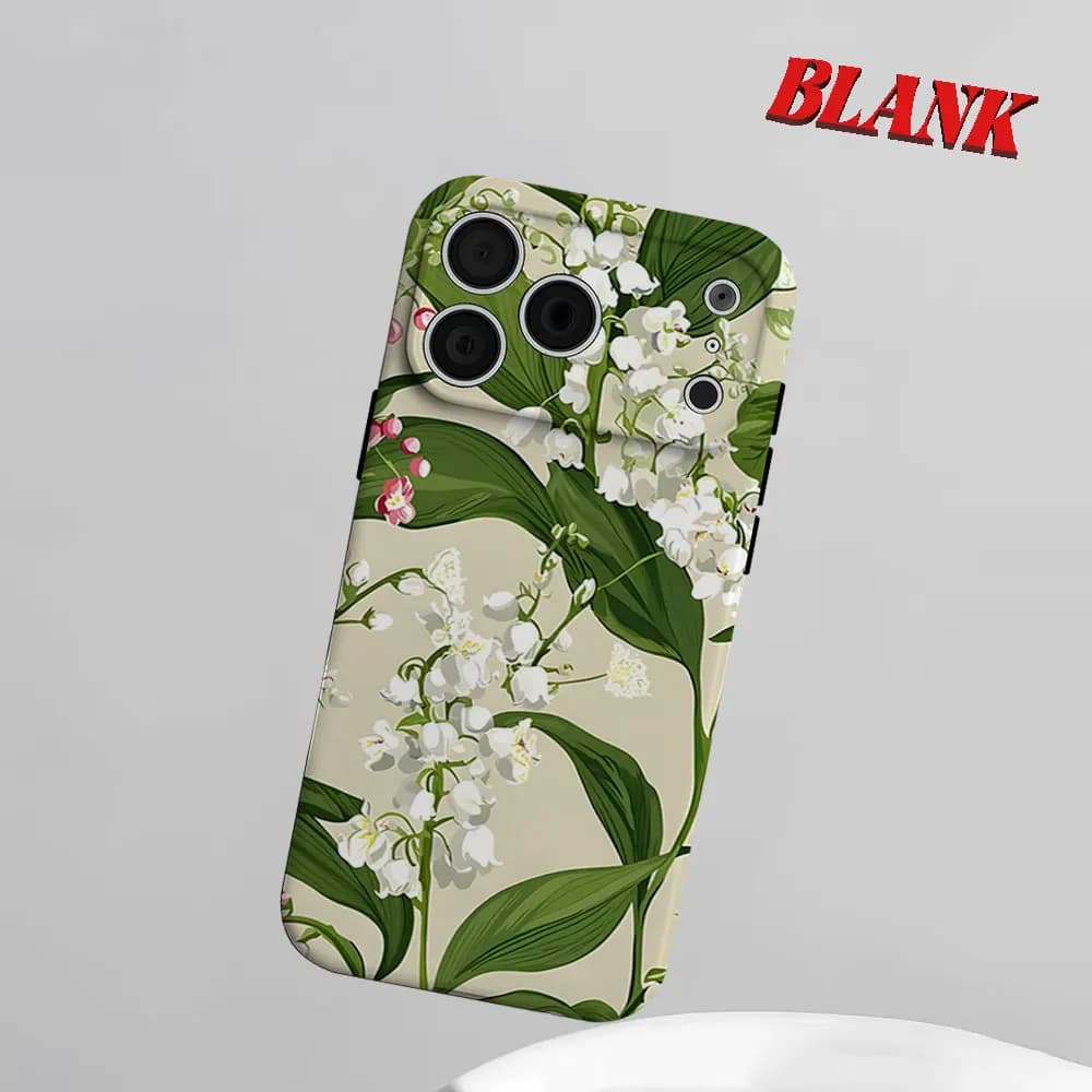 Custodia per telefono 2-in-1 Lily of the Valley per iPhone 17 16 15 14 13 Pro Max Air 16e INS, Cover rigida in PC con motivo floreale e paraurti