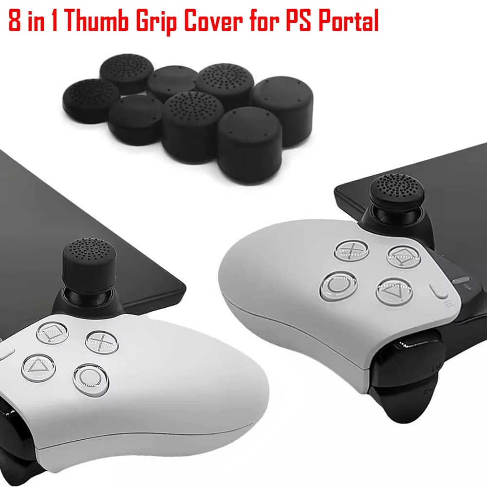 8 in 1 Silicone Thumb Grips Joystick Cap Analog Stick Cover for PS5 Portal Protection Game Accessories