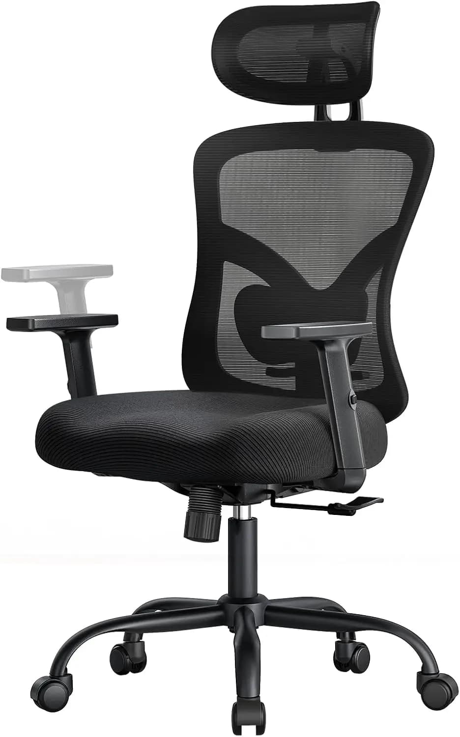 Sedia da Ufficio Ergonomica per Gaming con Supporto Lombare, Poggiatesta e Braccioli Regolabili, Seduta Confortevole per Casa o Ufficio