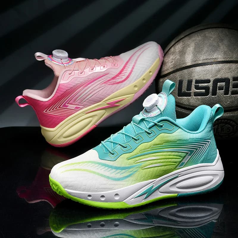 Spring Summer non-slip basketball shoes with soft sole, competition shoes, casual sneakers, running sports shoes for students