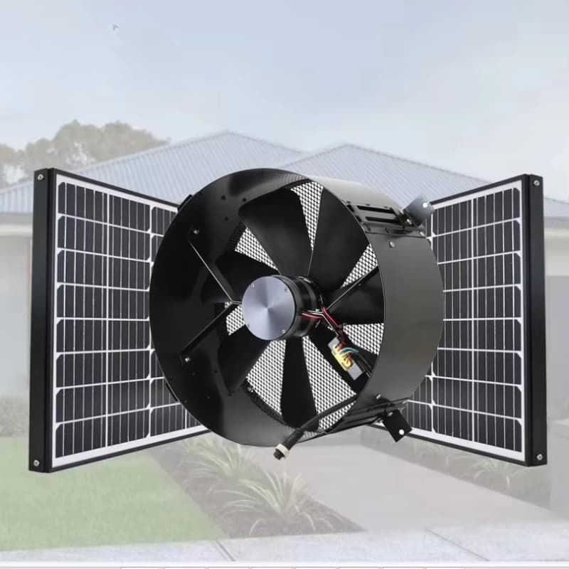 Ventilatore di scarico solare ecologico Nuova invenzione Ventilatore da parete con luce a pannello solare