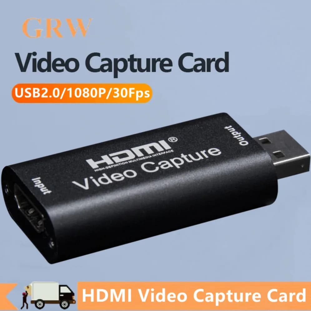 Scheda di acquisizione video USB 2.0 Compatibile con HDMI con USB Grabber di giochi Registra per Switch Xbox PS3/4 Registrazione di videocamera di gioco Trasmissione in diretta