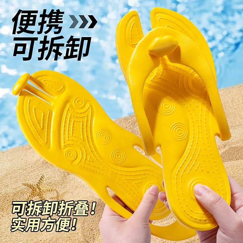 One-time travel business trip portable folding couple beach flip-flops hotel non-slip slippers