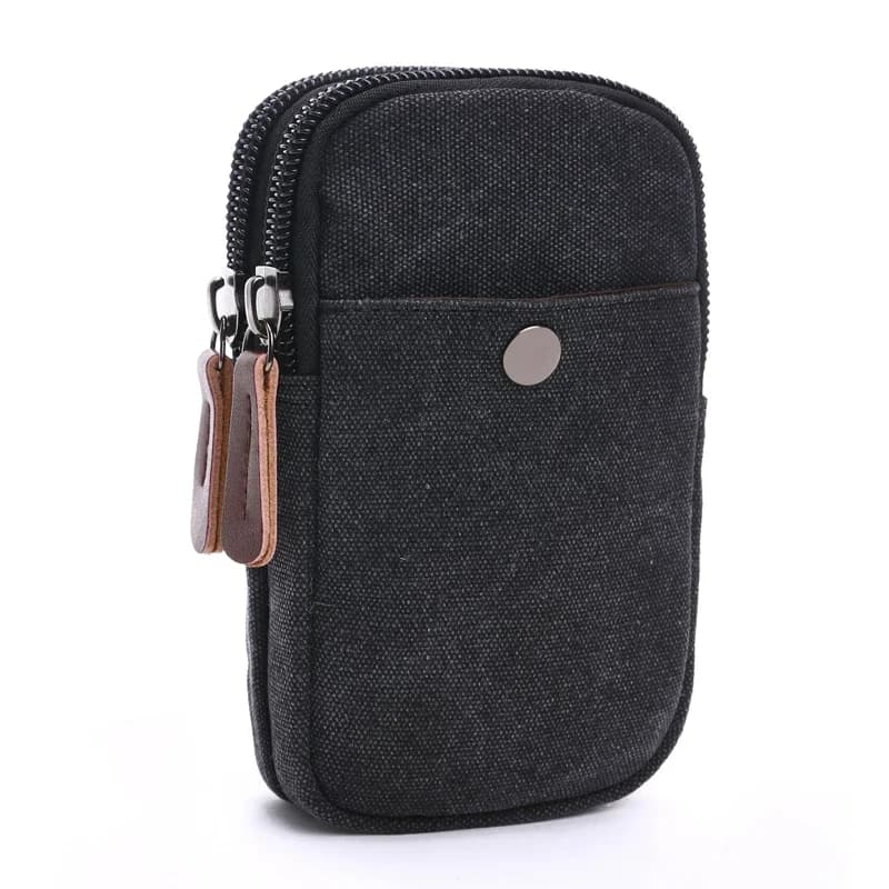Nuova borsa per telefono in tela da uomo marsupio da viaggio marsupio passanti per cintura borse da tasca per anca marsupio per cellulare piccola borsa per soldi