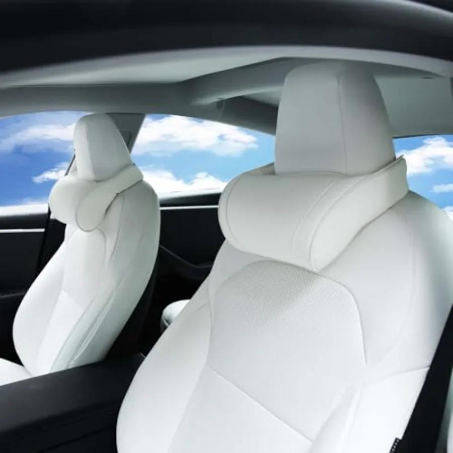 Cuscino per il collo da auto per Model 3, Model Y, Model S, Model X, Cybertruck e la maggior parte delle auto, design ergonomico in memory foam per il collo e la testa.