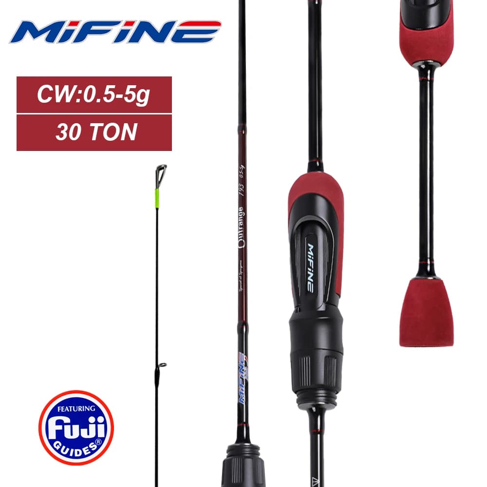 MIFINE OUTRANGE UL Ultralight Spinning Fishing Rod Lure 0.5-5G Fuji Rings Hollow Tips 30T carbon fiber for trout fishing rod