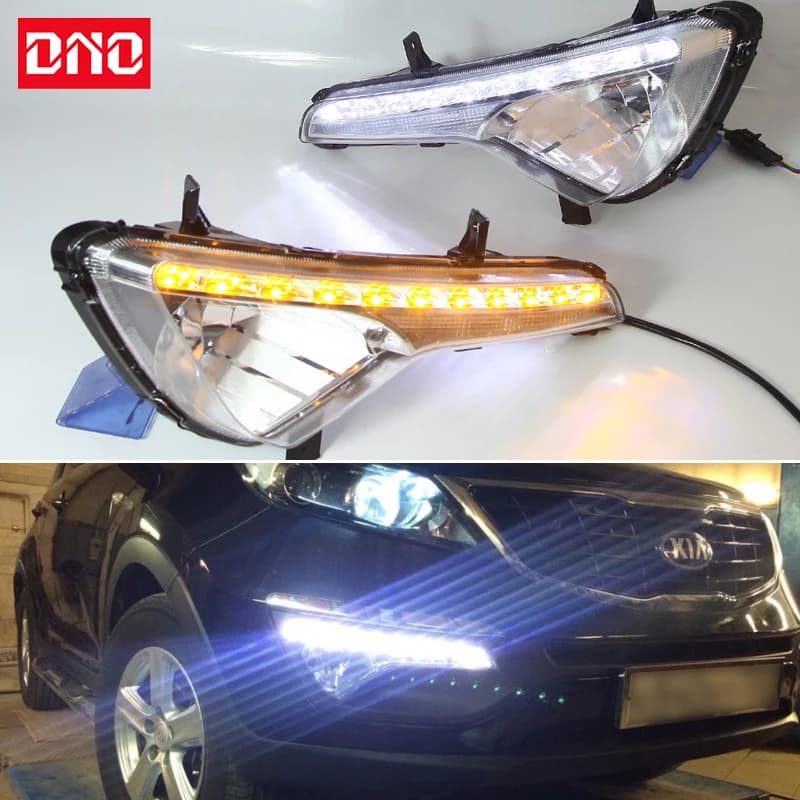 Auto LED 12V Daylights for Kia Sportage 2010 2012 2012 2013 2014 2014 Auto Daylights DRL Fendinebbia