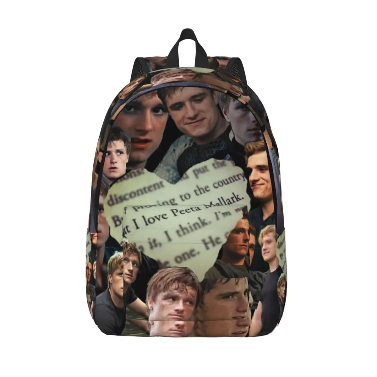 Hunger Games Peeta Mellark Zaino Uomo Donna Adolescente High School Business Daypack Josh Hutcherson College Borsa a tracolla Durevole