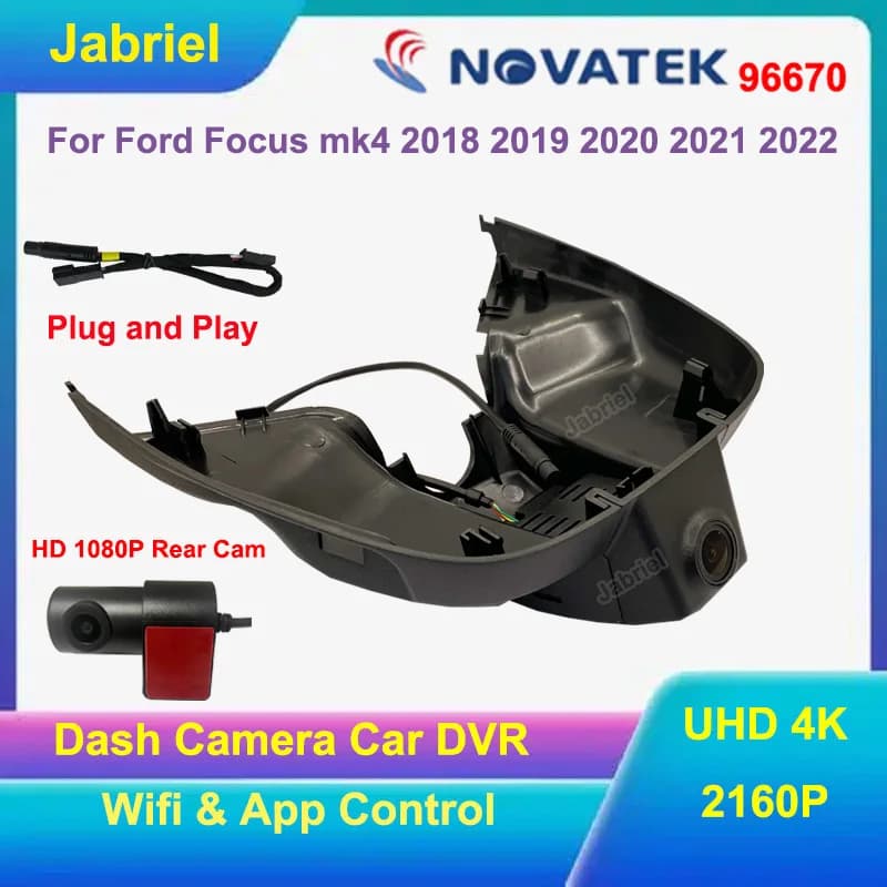 UHD 4K Car DVR Dash Camera Videoregistratore dedicato per Ford Focus mk4 2018 2019 2020 2021 2022 Registratore di guida Plug and Play