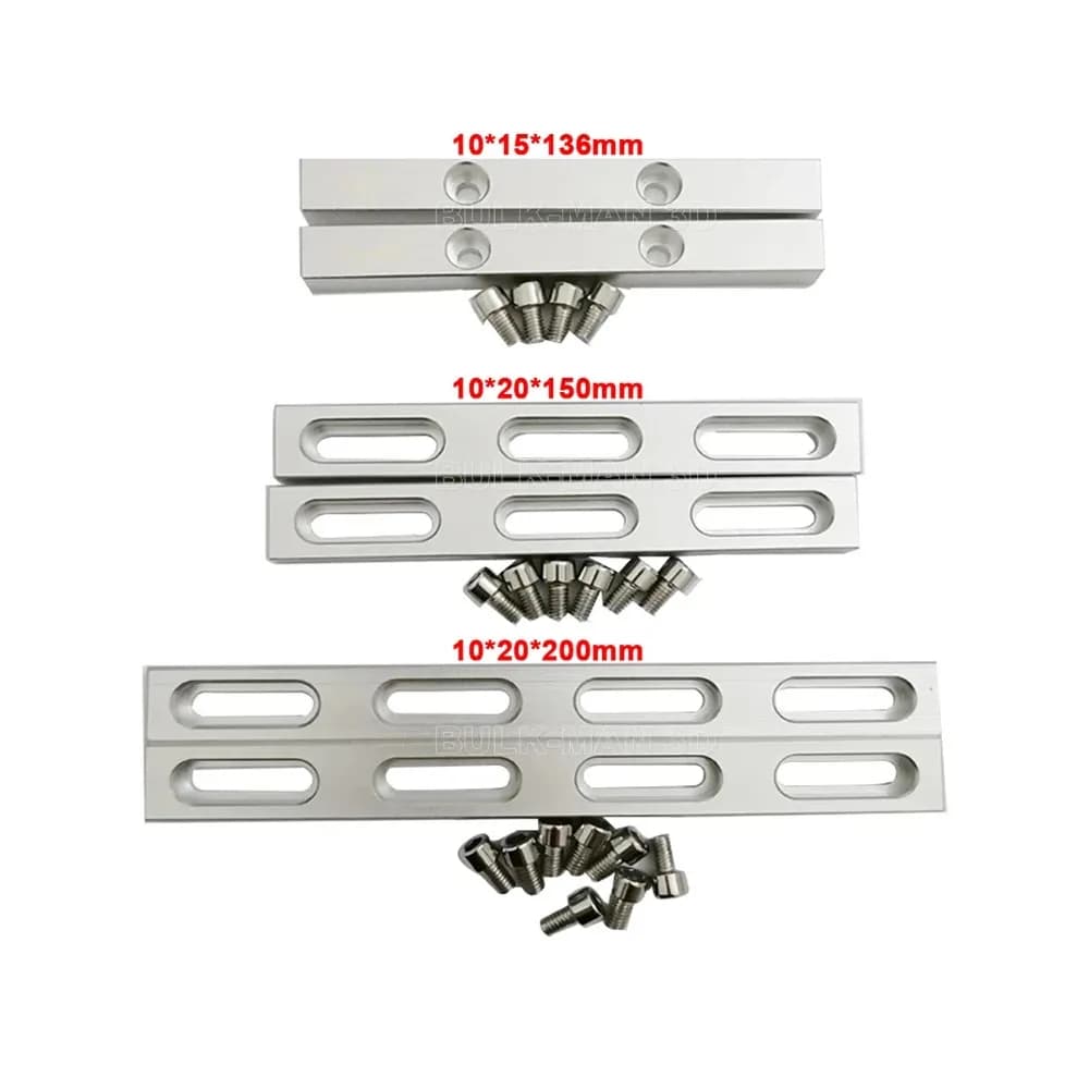 2 pz/set strumento per striscia di posizionamento in alluminio strumento di fissaggio da tavolo per battiscopa CNC per macchina per incisione con marcatura laser a fibra parte CNC