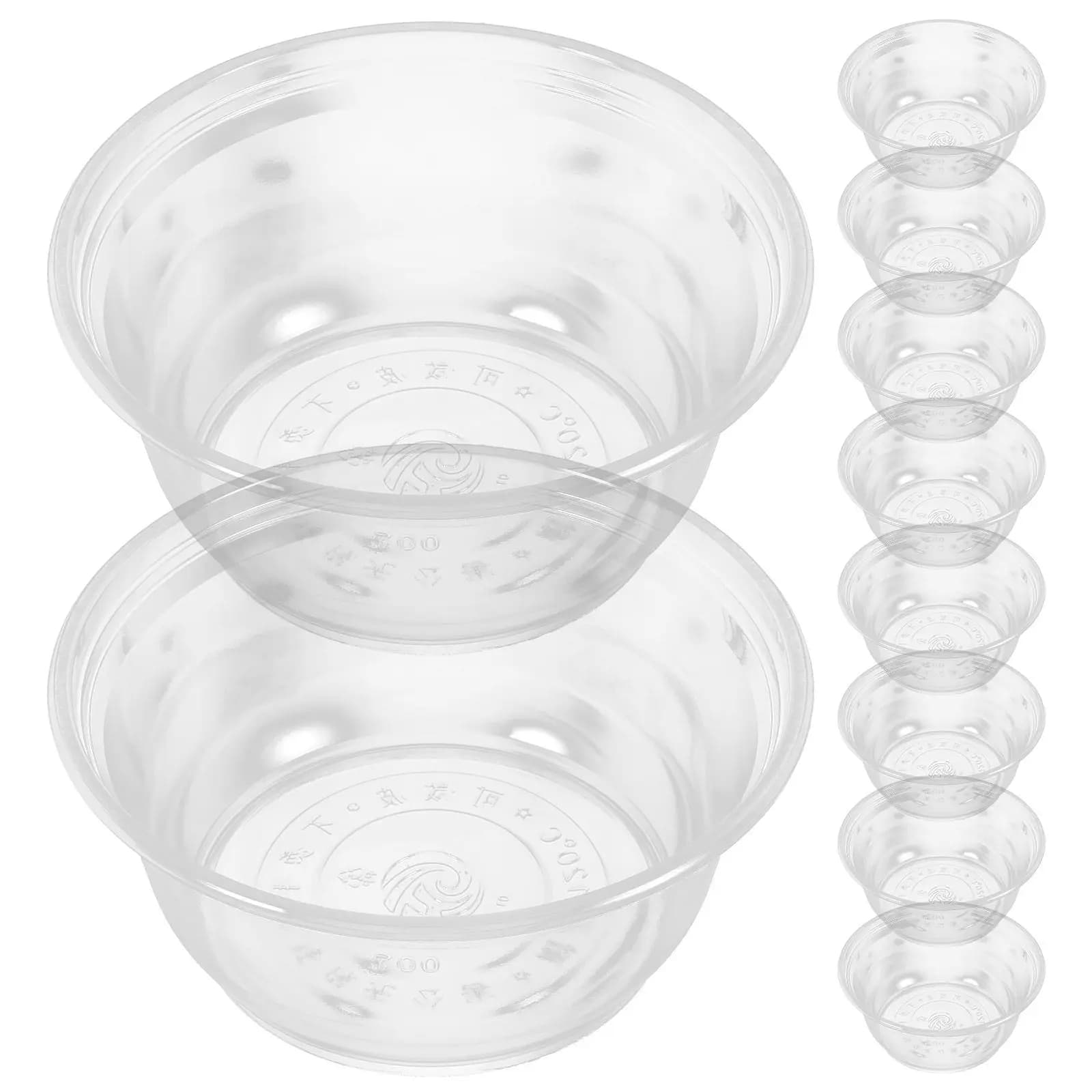 100 Pezzi Contenitori Monouso in Plastica Trasparente per Alimenti, Dessert, Zuppe, Cibo da Asporto, Resistenti all'Olio, Ciotole per Porridge, Torte e Yogurt