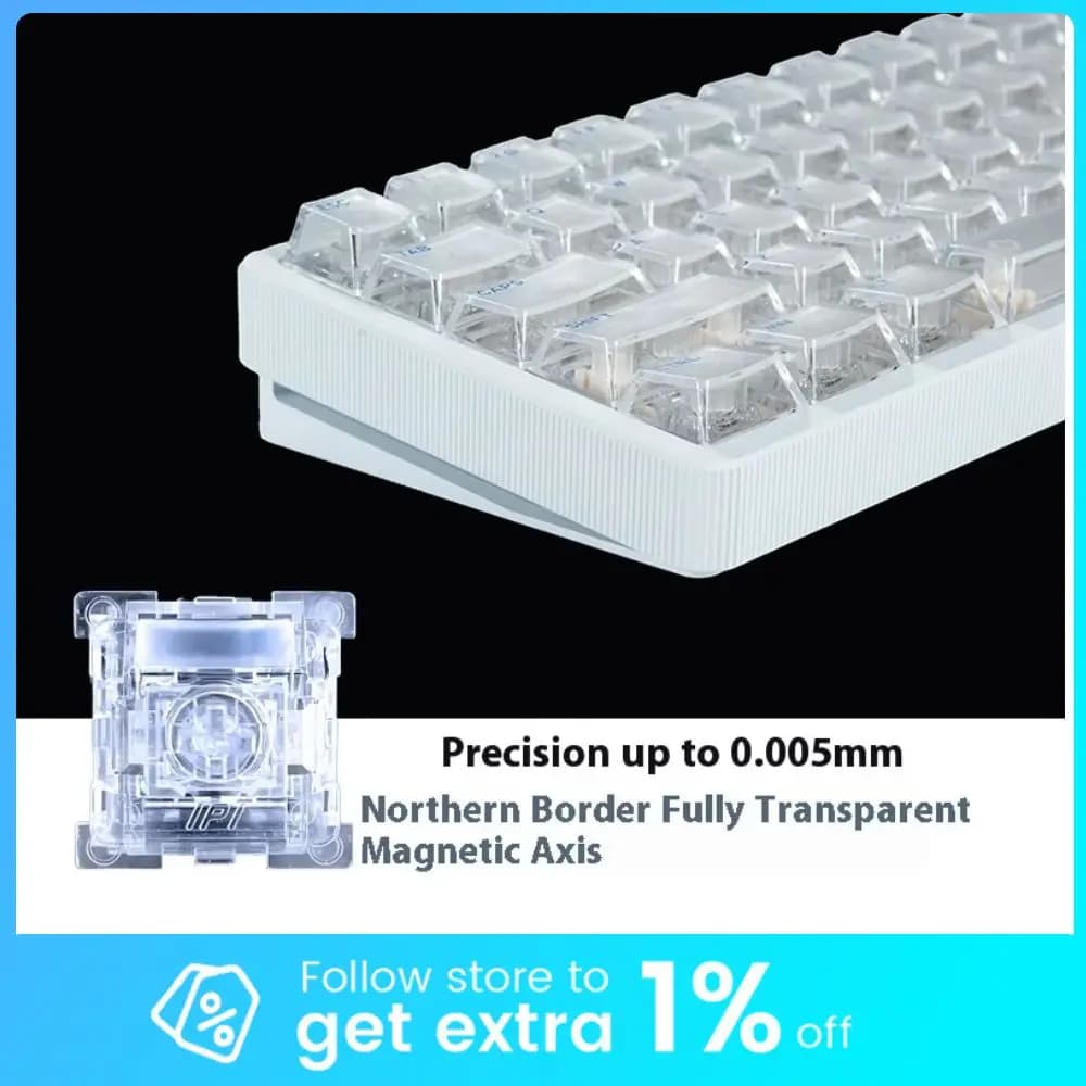 Ipi Rain65 M Pro II Magnetic Axis Cnc Aluminum Alloy Keyboard With Backlighting Pbt Side-Engraved Keycaps And Rt0.01 Precision