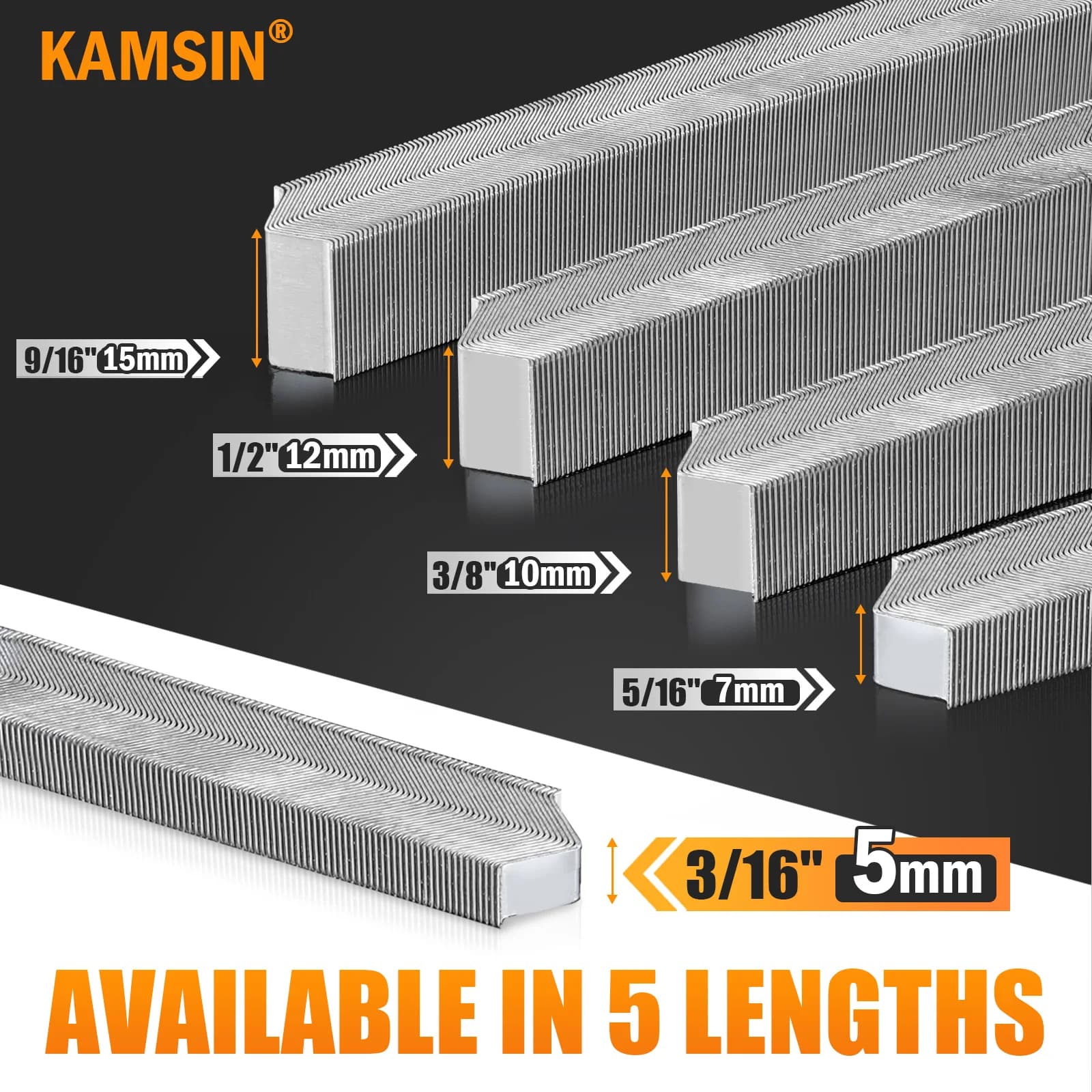 Chiodi a V in acciaio al carbonio con calibro 30 5-15 mm (5/16-1/2'') lunghezza 10,3 mm di larghezza per V1015, 4000 pezzi/scatola, per cornici