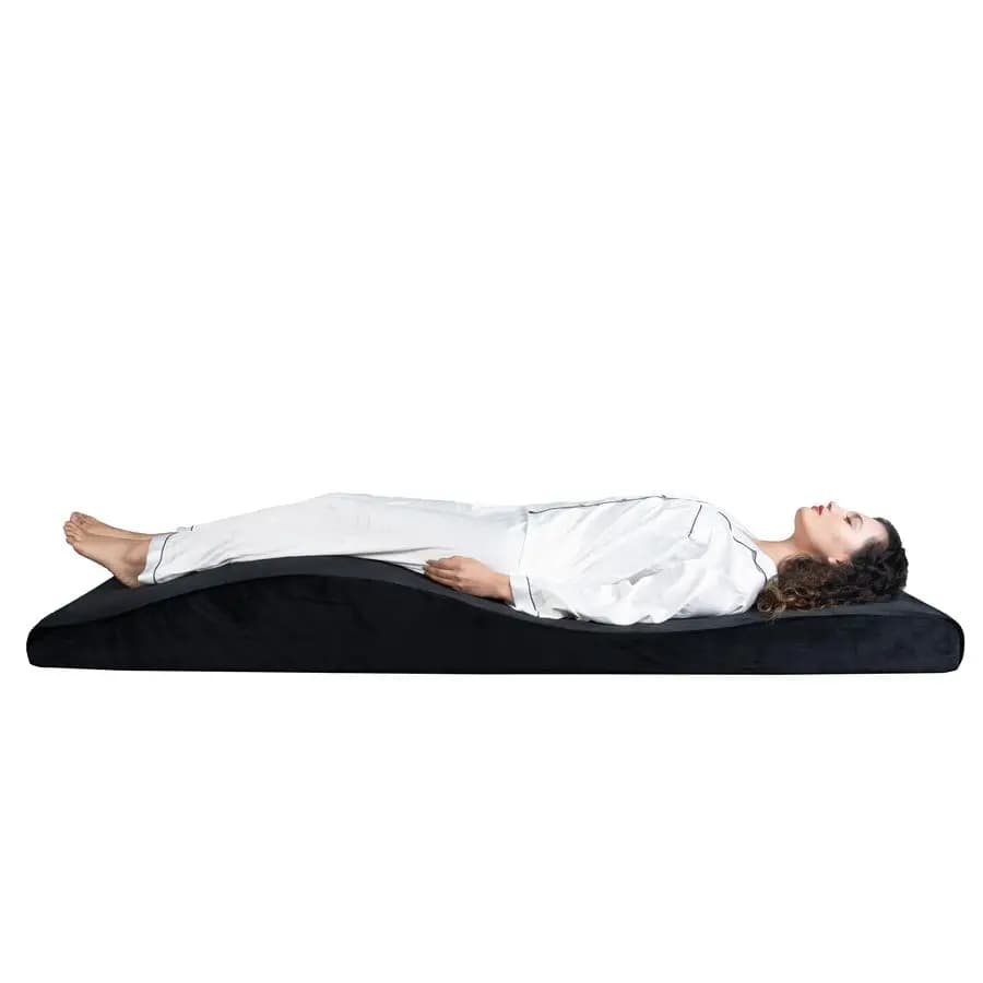 Topper per letto per ciglia, cuscino in schiuma per massaggio curvo per salone, topper per massaggio ergonomico con copertura rimovibile7023