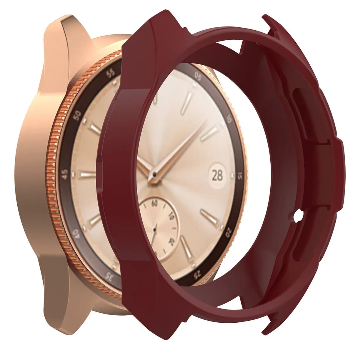 Protective case for 8-piece watch, transparent cover for complete frame, for 42 mm smartwatch, protection against falls and shocks