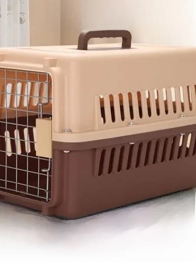 Trasportino per Animali Domestici Grande e Rinforzato, Borsa da Viaggio Portatile, Gabbia per Auto, Accessori per Animali, Nido da Viaggio, Design Multistrato