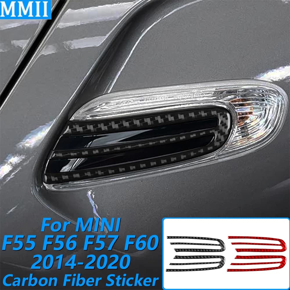Per MINI F55 F56 F57 F60 2014-2020 Spoiler Laterale in Fibra di Carbonio, Pannello Decorativo per Indicatori di Direzione, Accessori Auto, Adesivo