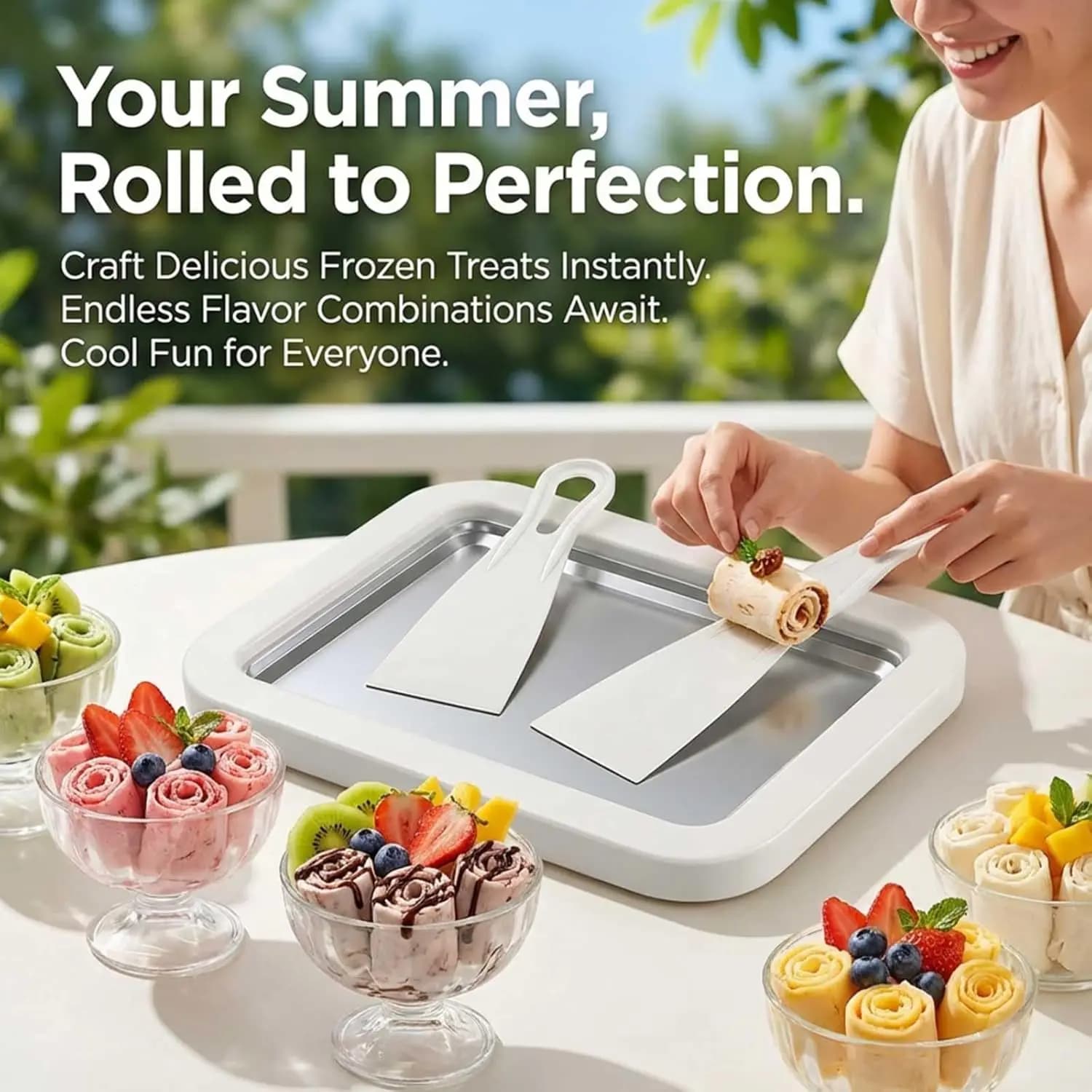 Wireless Multifunction Plate for Frullati and Gelati, Essential Electrodomestic for Home-made Congelate Preparations