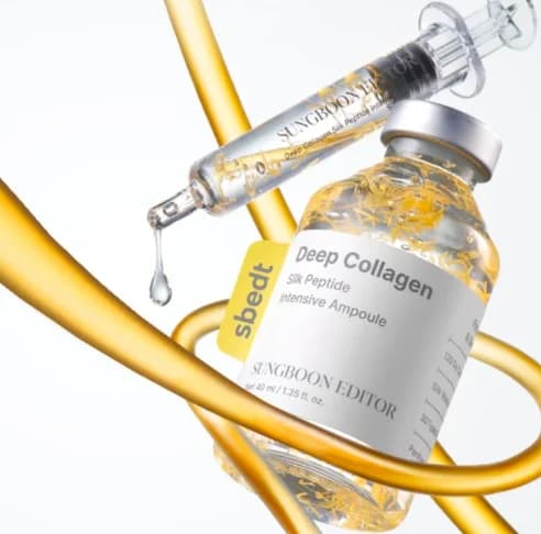 SUNGBOON EDITOR Deep Collagen Silk Peptide Intensive Ampoule 40ml Korean Brand Skin Firming Lifting Hydrating Facial Essence Set