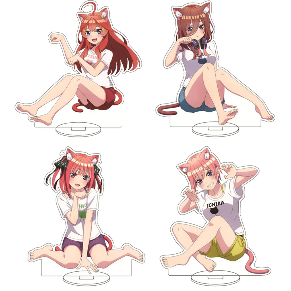 Statuetta in Acrilico da 16CM dell'Anime The Quintessential Quintuplets, Personaggi Nakano Nino, Nakano Yotsuba, Nakano Miku, Nakano Ichika, Ornamento da Collezione
