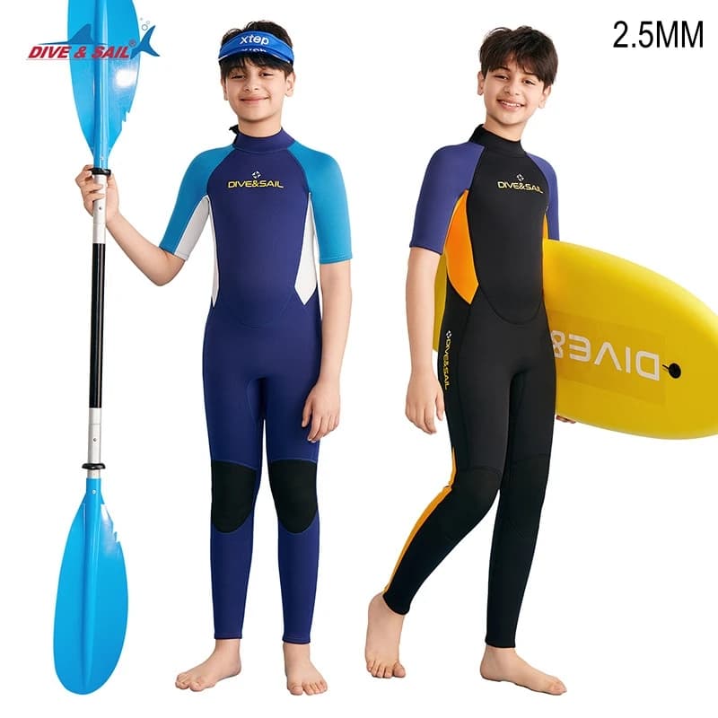 Diving in 2.5MM Neoprene to Short Sleeve with Poster Hinge for Snorkeling, Underwater Fishing, Kayaking, Swimming and Diving - Keeps Heat