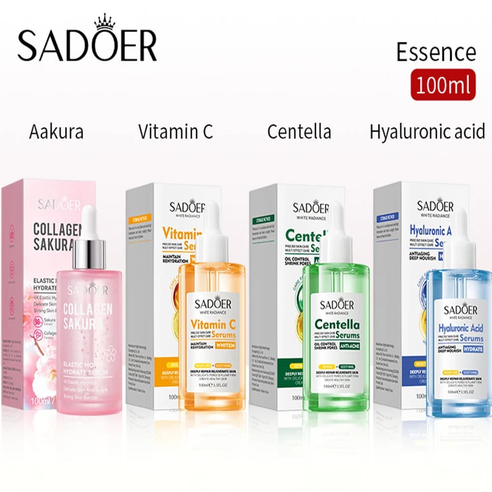 Centella Sakura Collagen Vitamin C Hyaluronic Acid Face Serum Skin Care Moisturizing Face Essence