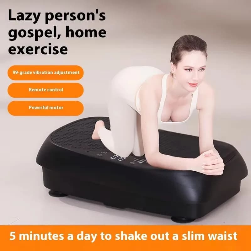 Custom machine with vibrating plate for the whole body to slim down, fitness at home and electric energy exercises