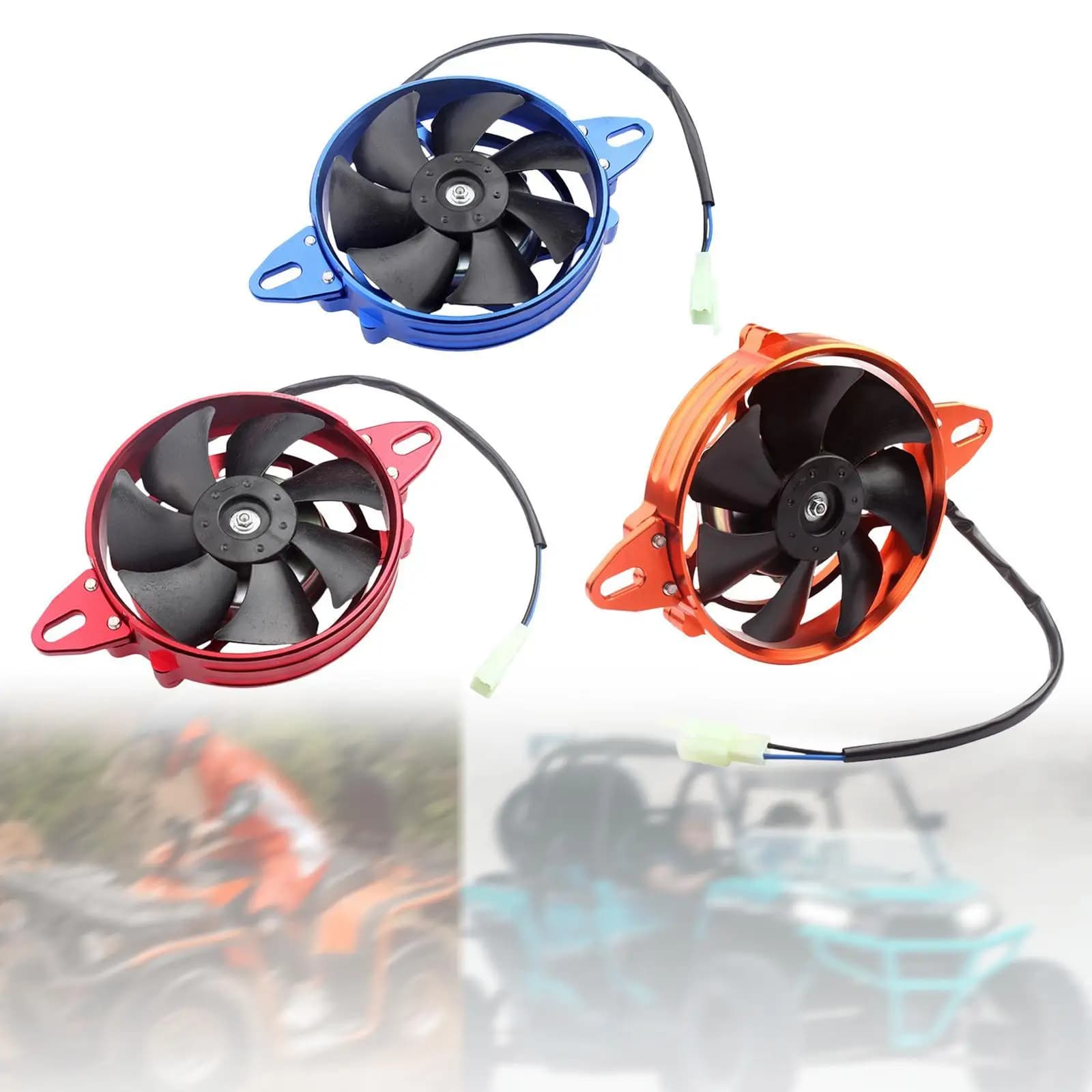 Ventola di raffreddamento del radiatore Parti della moto Ventola di raffreddamento del radiatore elettrico per motore 125cc 150cc 200cc 250cc 4 ruote Go Kart UTV
