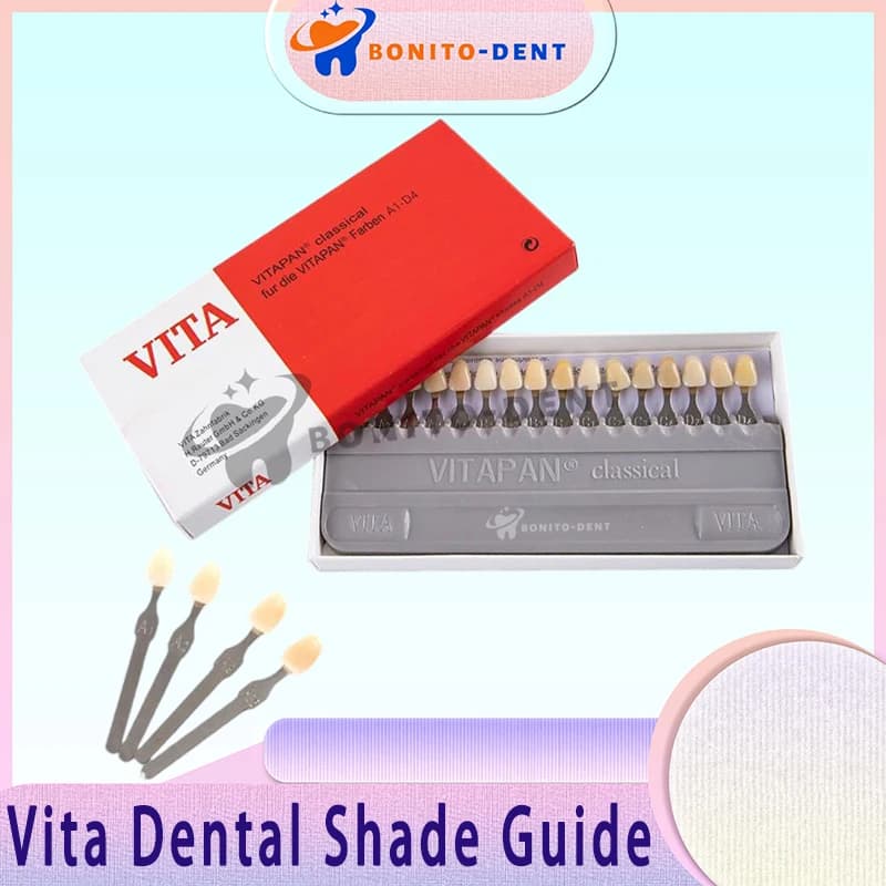 VITA 16 Colors Teeth Shade Guide Dental Instruments Teeth whitening Kit polishing tooth model Ceramic color plate
