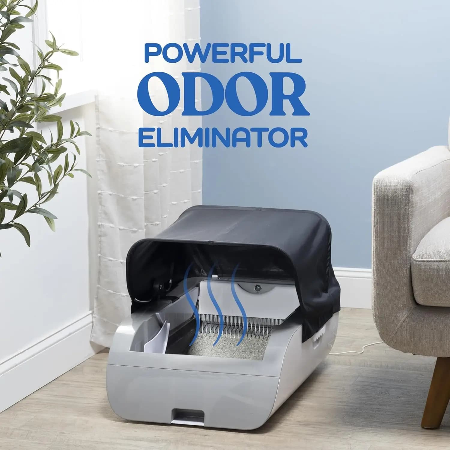 Lettiera Automatica Intelligente per Gatti, Autopulente, Extra Large, con Coperchio, Controllo tramite App, Connessione WiFi, LED, Personalizzabile