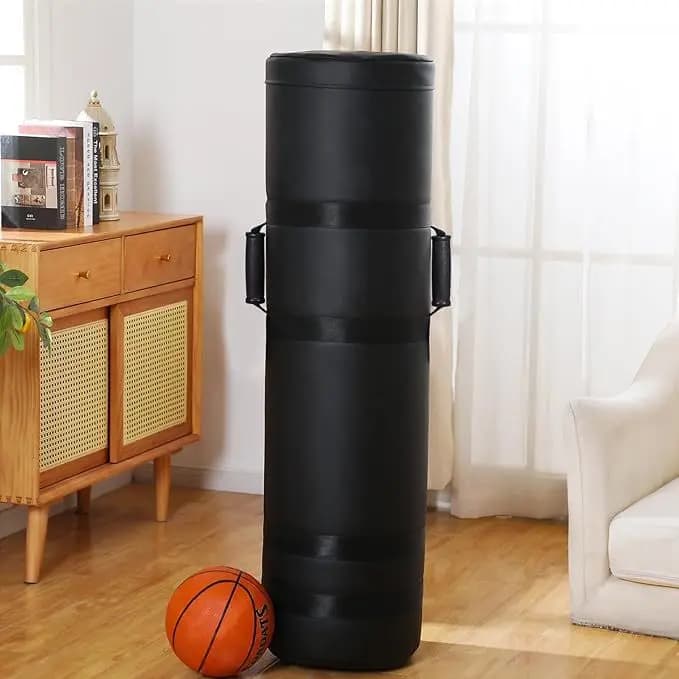 2026 110cm Black Adult Pu Leather Football Boxing Punching Bag Basketball Training Tackling Dummypromote sales