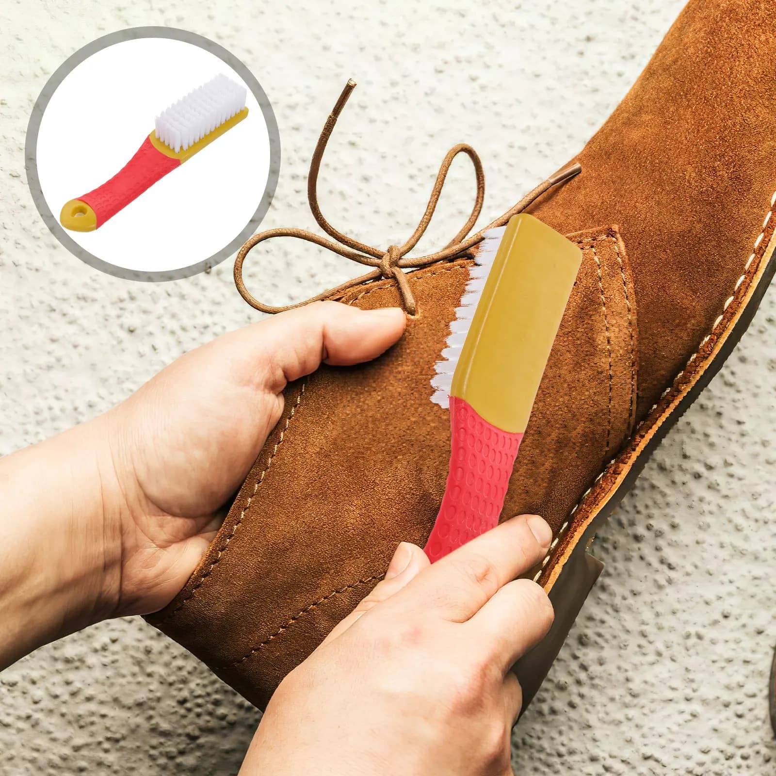 2Pcs Shoes Brush Soft Bristles Multifunctional Shoe Cleaning Brush Laundry Clothes Boot Household Stain Removal Tool