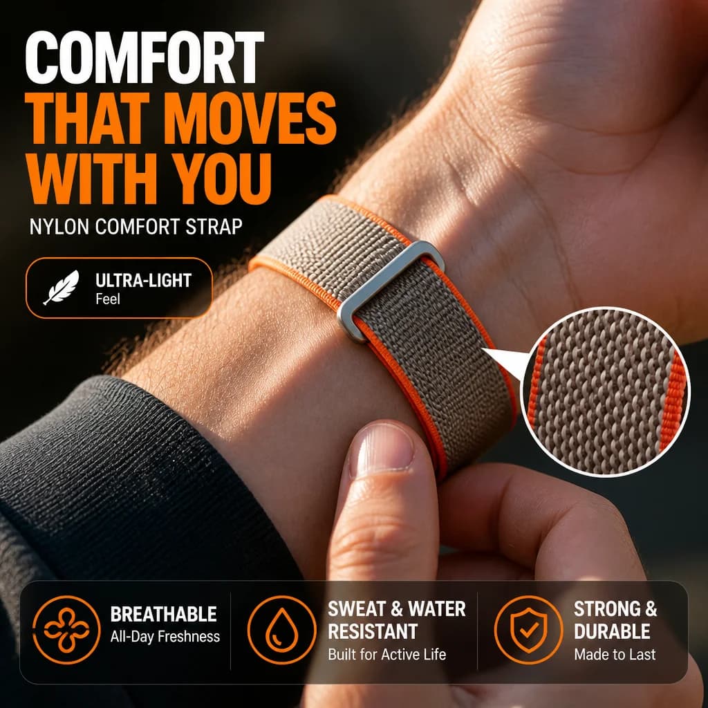 For Fitbit Air Smart Band Loop Strap Velcro Nylon Sport Wristband Adjustable Replacement Band Fitness Training Bracelet