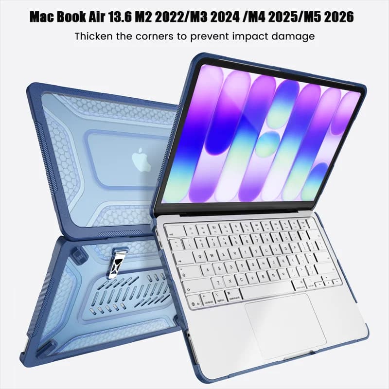 Custodia per Laptop con Supporto per MacBook Air 13.6 M5 M4 M3 M2 2022 2024 2025 2026 A3449 A3240 A3113 A2681