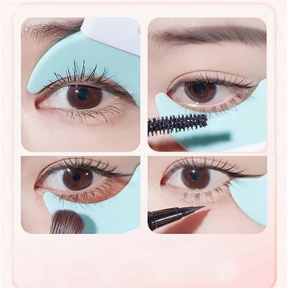 Kit per la creazione di linee di contorno, applicatore, ausili per il trucco, stencil modellanti per donne, strumento di bellezza, tampone modellante per ombretto, deflettore per mascara, modello per eyeliner