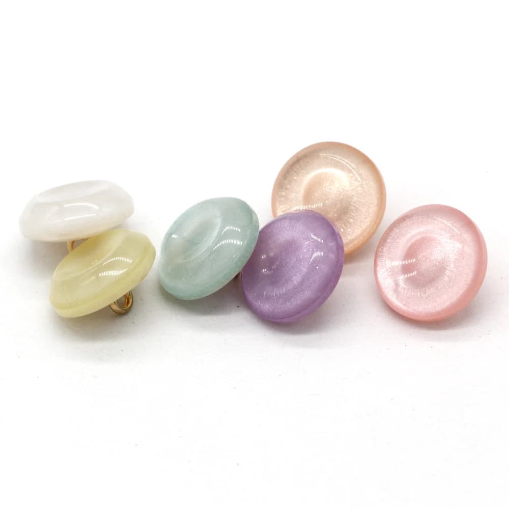 HENGC 10 Pz 10/13/15mm Bottoni Rotondi Colorati Lucidi Per Perle per Abbigliamento Ragazza Camicia Cardigan Abito Artigianato FAI DA TE Forniture Per Cucire
